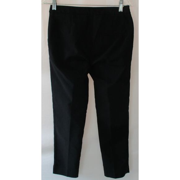 H & M Women's Black Mid Rise Taper Leg Stretch Zip Front Ankle Pants Size 2 - Picture 4 of 8